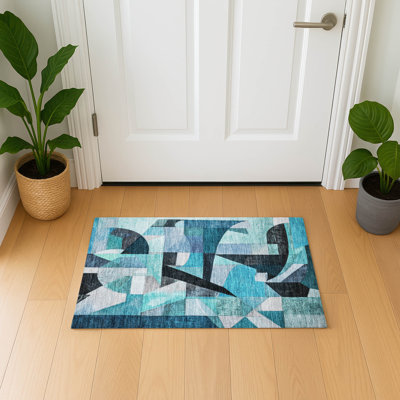 Premium Machine Washable Lubbers AMF1757 Abstract Rug