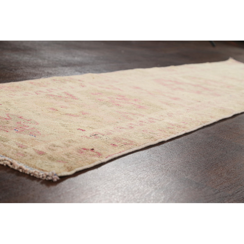 Tapis de couloir unique en laine noué à la main 2 pi 6 po x 10 pi 3 po New Age