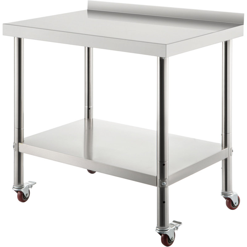 Stainless Steel Top Workbench, 12.7cm H x 76.2cm W x 61cm D
