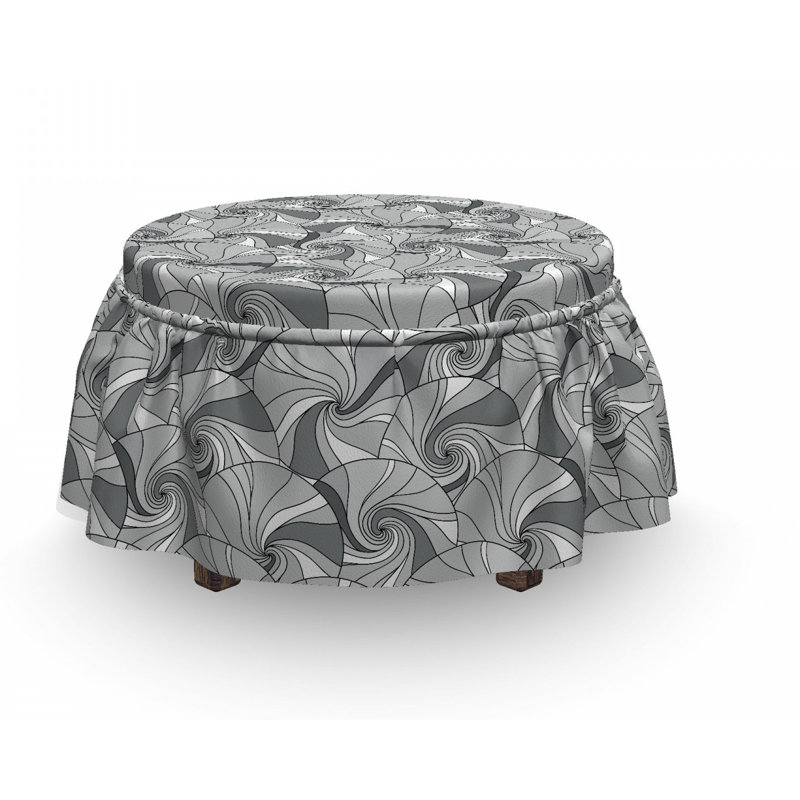 Housse pour à rayures repose-pieds doodle circles