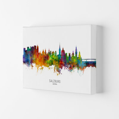 Salzburg Austria Skyline by Michael Tompsett - Print