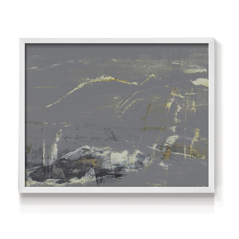 Mystique abstrait I - impression encadrée - réarmable, H 8 po x l 10 po, Blanc