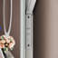 White Aluminium Framed Bathroom Mirror, Full Frosted Edge, Anti-Fog, Magnifier, Touch Dimmable LED &-515110808
