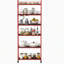 Chariot de rangement à roulettes mince rouge à 6 niveaux, étagère mobile avec roulettes, étagère de rangement en fil métallique avec paniers pour la cuisine, la salle de bain, le bureau, la buanderie, les espaces étroits