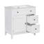 Meuble-lavabo blanc avec lavabo, bois massif et meuble-lavabo 30 po-1011156641