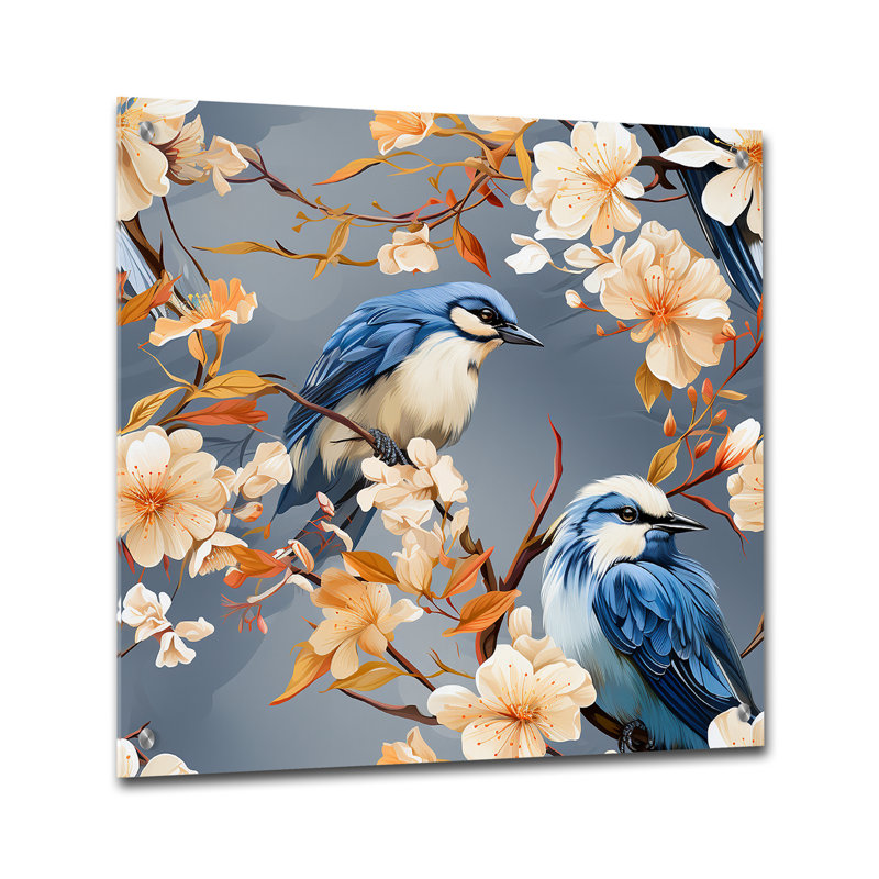 Luce - décoration murale en acrylique floral, H 36 po x l 36 po