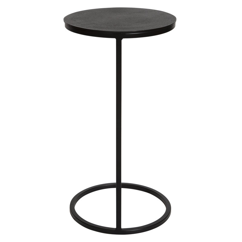 Table de bout Addie C Table, Plateau noir vieilli / base noire vieillie