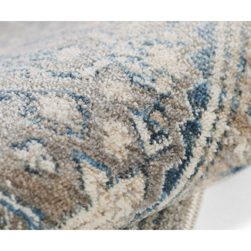 Tapis oriental bleu Borre, Rectangle 2 pi x 3 pi