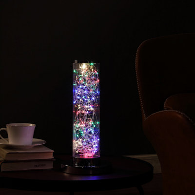 Lampe de table 13 pouces à colonnes multicolores