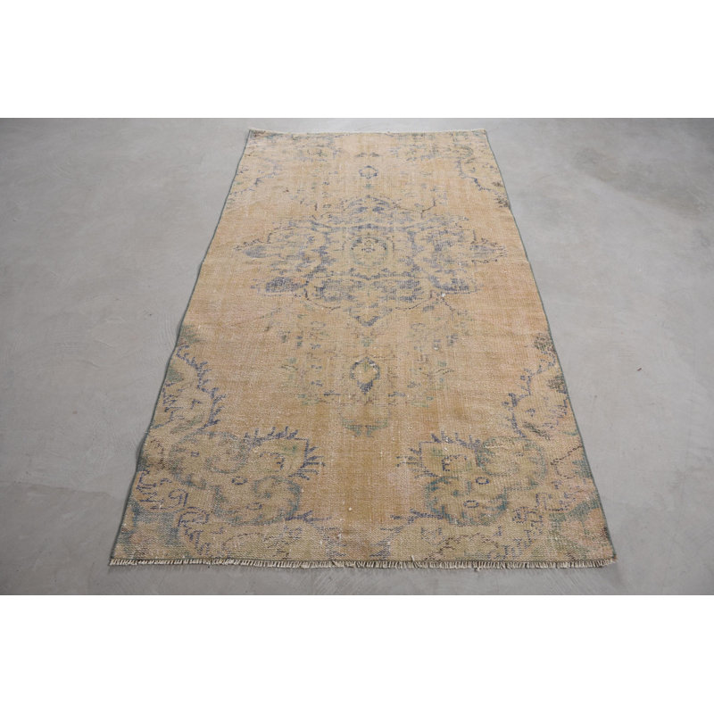 Tapis beige en laine Vintage Patchwork 46,9 x 86,2 po