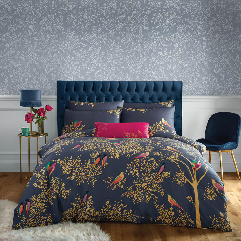 Smokey Birds Duvet Cover Set, Single Duvet Cover + 1 Standard Pillowcase