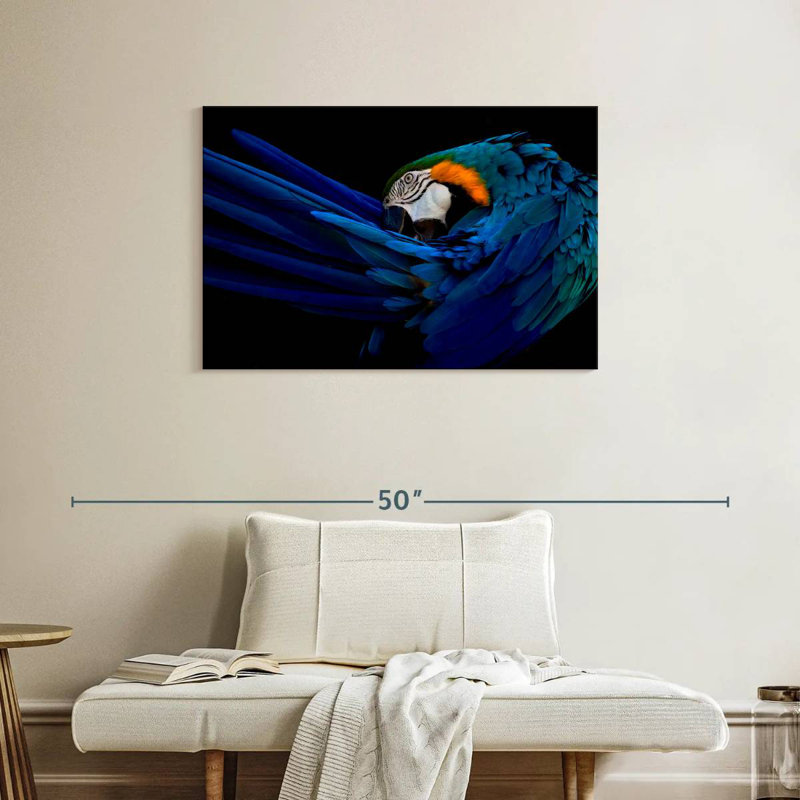 Majestic Macaw, 24" H x 36" W