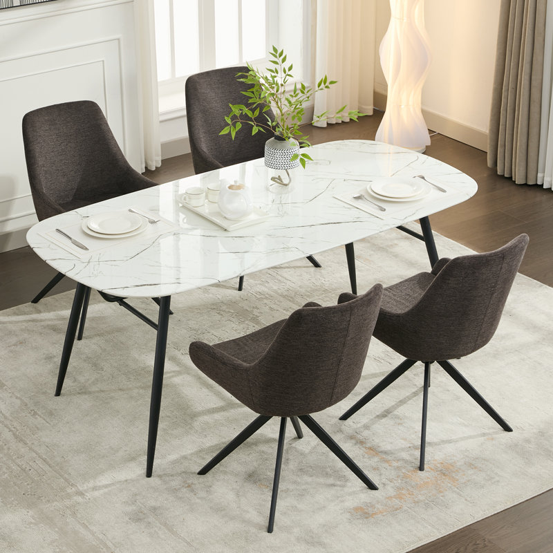 Marranda 19.2'' H Upholstered Metal Armchair, Dark Brown