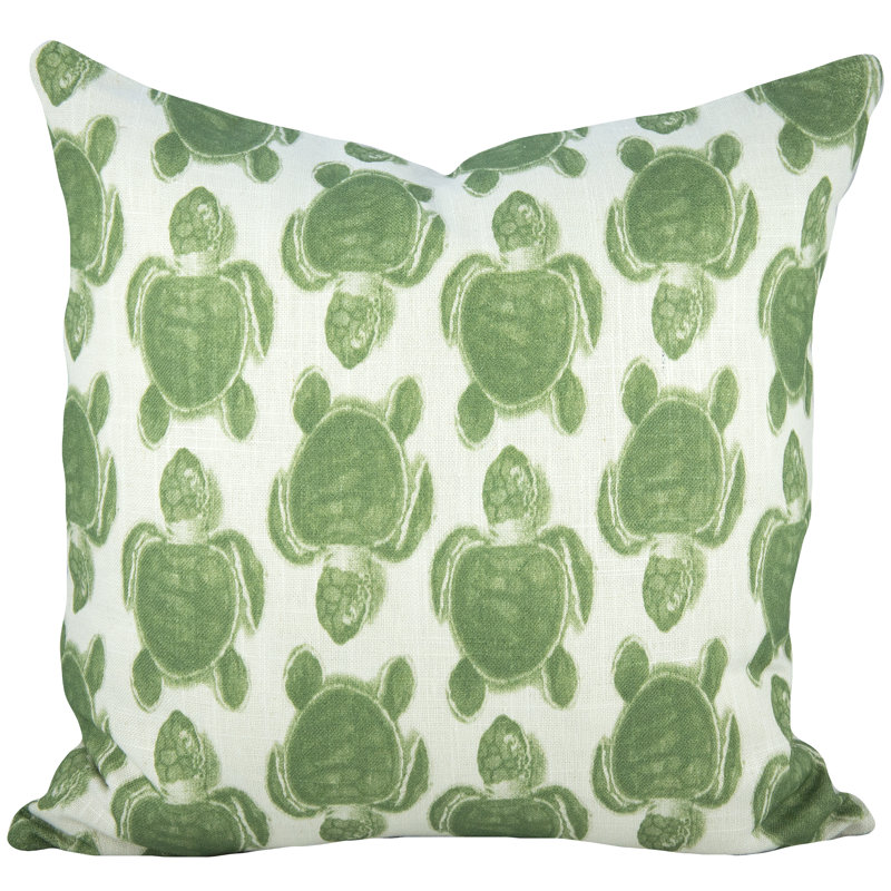 Turtles Turtles Throw Pillow, Green