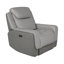 Fauteuil inclinable électrique avec appui-tête Juna Zero Gravity, cuir véritable gris