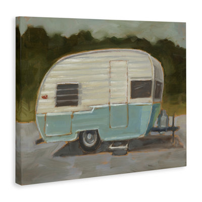 Retro Camper View Canvas Wall Art, design by Ethan Harper