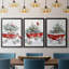 Art de Noël de Noël Cxxxv - Toile tendue avec châssis sur mesure - 3 pièces-2084872674-2084872673