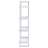 Glossy White 4-Shelf Open Back Bookcase