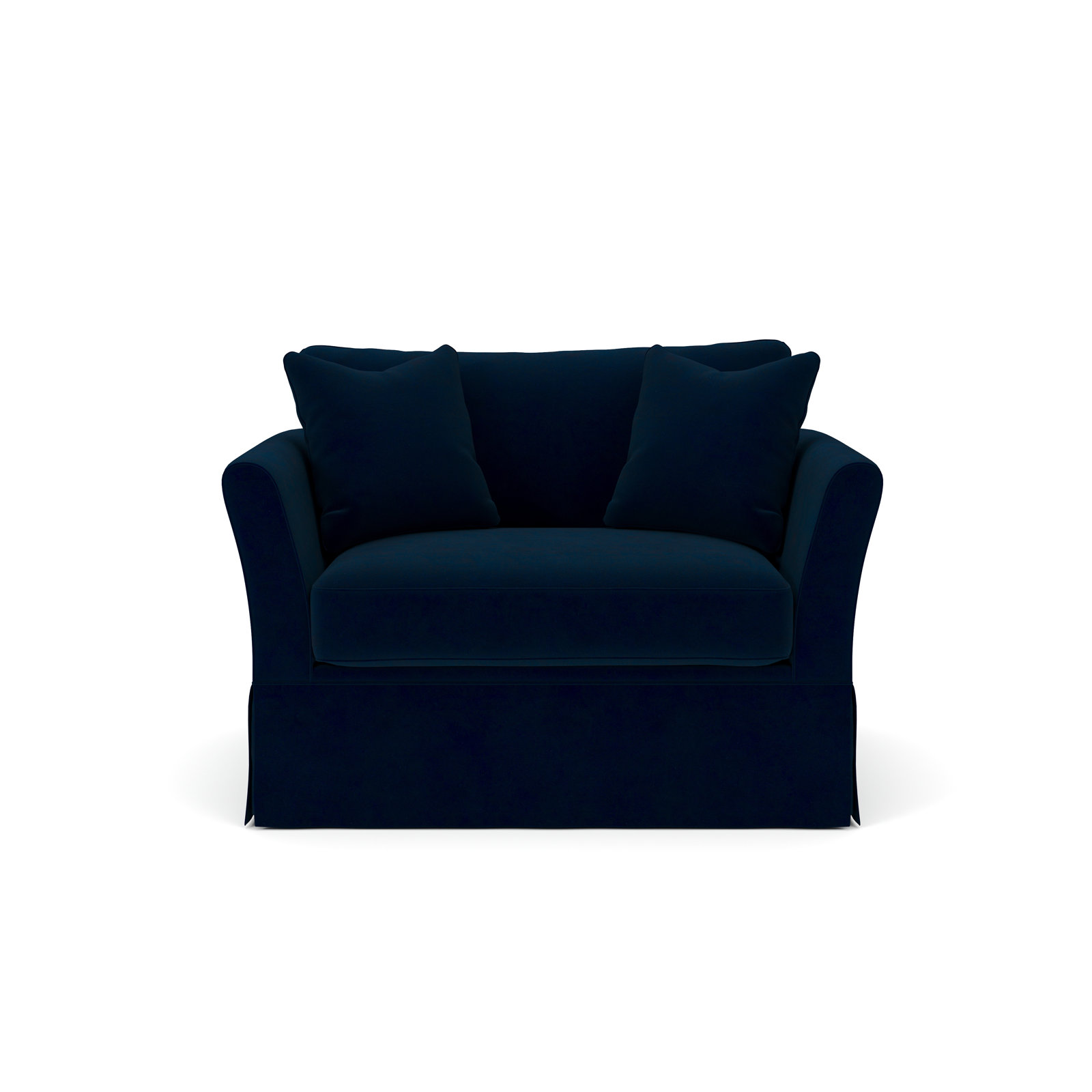 Shelby Upholstered Accent Chair, Bella Ink Blue Performance Velvet