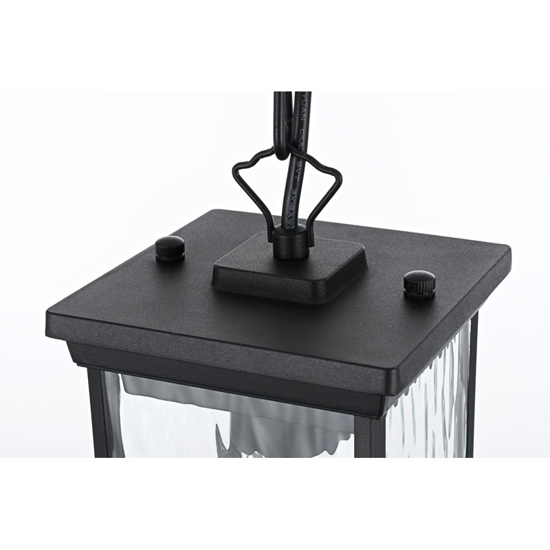 Luminaire suspendu d'extérieur noir 5 po Durham