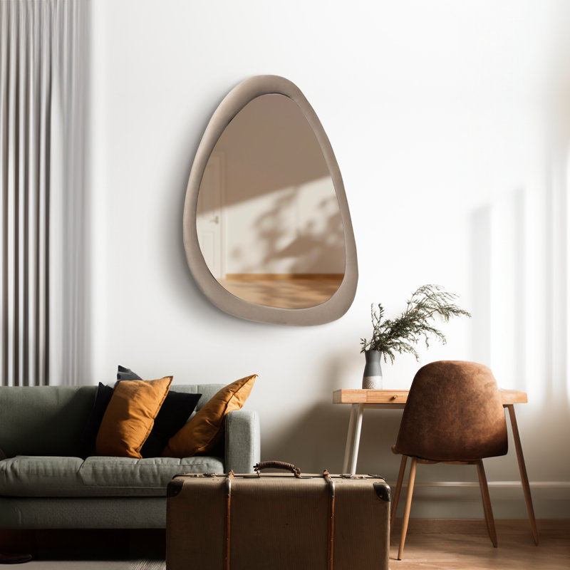 Miroir mural Jazmynn, Crème