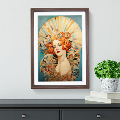 Seashell Art Deco - Single Picture Frame Print on Wood