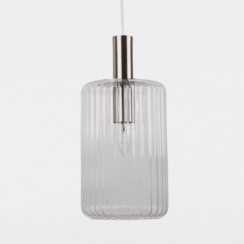 Colberg 1 - Light Cylinder Pendant, Brushed Chrome/Clear