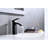 Matte Black Single Handle Bathroom Sink Faucet With Waterfall Spout And Pop-Up Drain  Overflow Combined  - Stainless Steel For Lasting Use Simple Installation Process Incorporated  Prolonged Usage-125364277