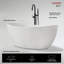 Baignoire de trempage autoportante de 64 po x 33 po avec trop-plein et bonde escamotable pour salle de bain MonBlari-120904043