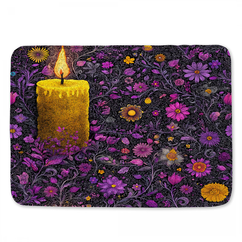 Tapis de bain bougie, 34in W x 21in L