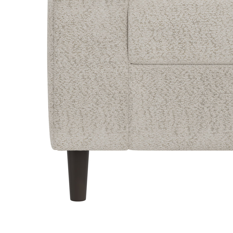 Canapé à accoudoirs carrés 77,5 po Yosselin, Beige Boucle