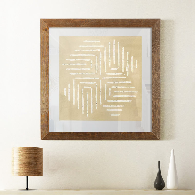 « Sand Stitch III », impression d’art graphique encadrée sur papier, H 35,5 po x l 35,5 po x P 1,5 po, Érable encadré