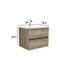 Meuble-lavabo flottant en chêne brut de 24 po avec lavabo à débordement, 20% de rangement en plus, glissières de tiroir silencieuses, conception élégante à poignée, tiroirs doubles intégrés aux planches de catégorie E1 pour un style à fermeture en douceur, et-1030597639
