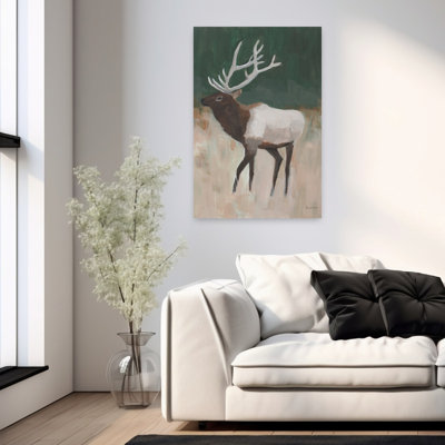Elk Country, art animalier abstrait contemporain