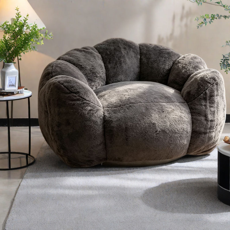 Grandes chaises d'appoint en fausse fourrure, méridienne moderne pour maison de chambre à coucher