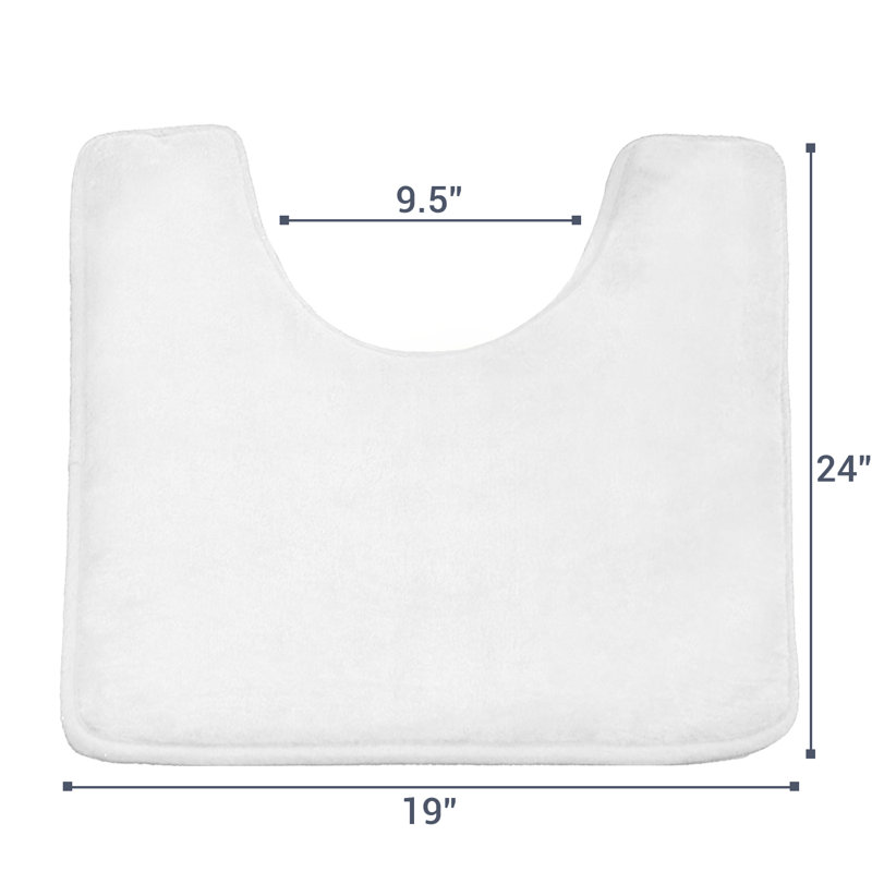 Ashland Non-Slip Contour Mat, White