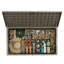 Boîte de rangement verrouillable en résine résistante à l'eau de 57,92 po l 230 gallons (brun clair / gris)-131093701-126754860