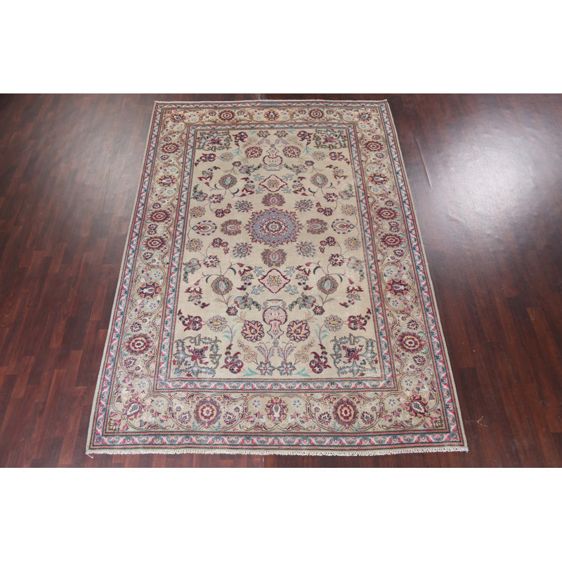 Tapis rétro en laine 8 x 11