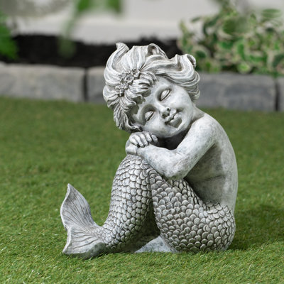 Statue sirène assise