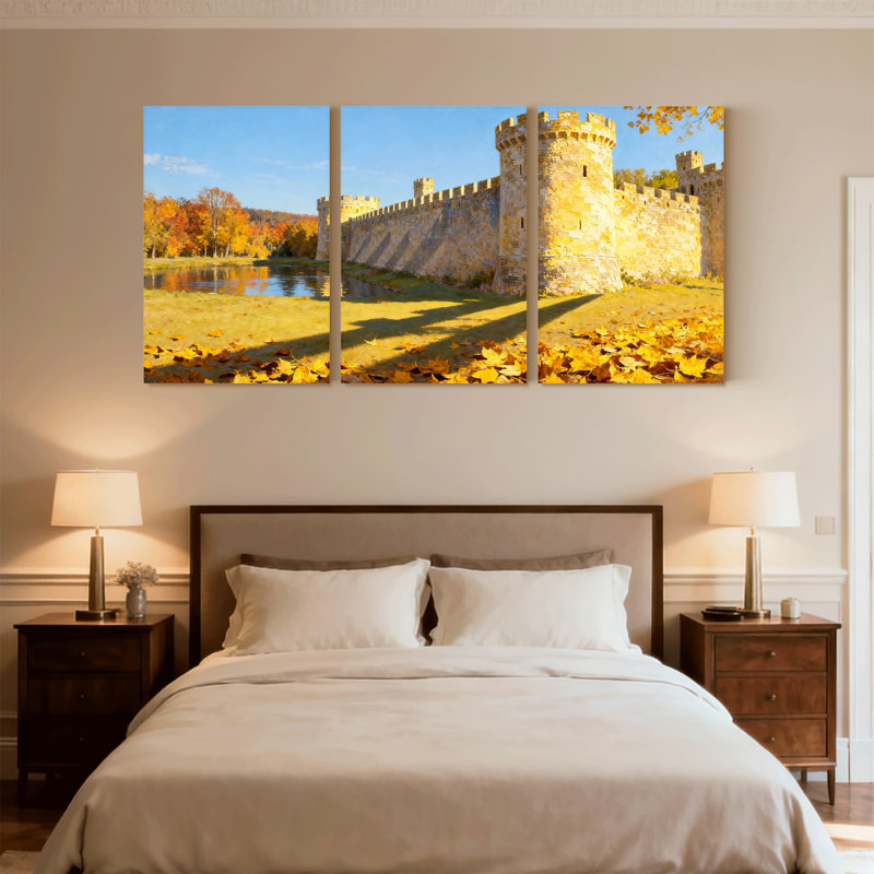 Ensemble de 3 impressions sur toile Mid-Century, H 24 po x l 48 po