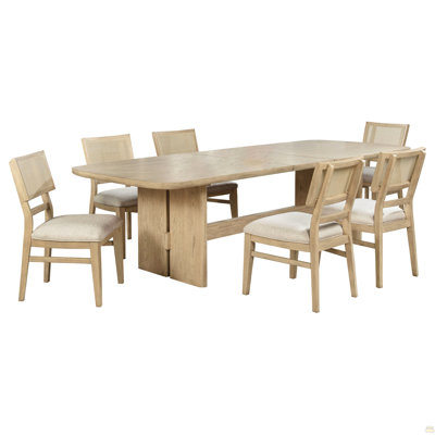 Ensemble de table de salle à manger 7 pièces Beige