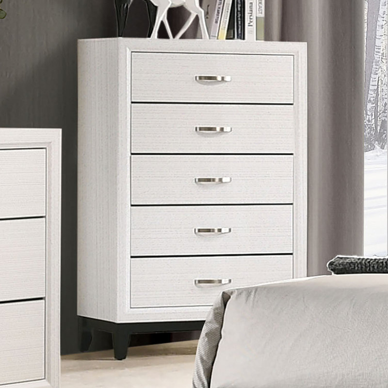 Commode contemporaine Errico, blanc, Blanc