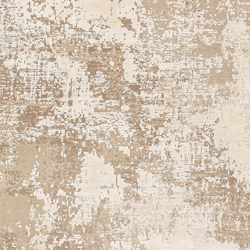 Hilma Abstract Machine Woven Area Rug in Beige/Cream, Rectangle 10' x 14'