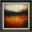 «Bold Warm Sunset Abstract in Fiery Tones», reproduction d'art encadrée sur papier-1976148870-1976148869