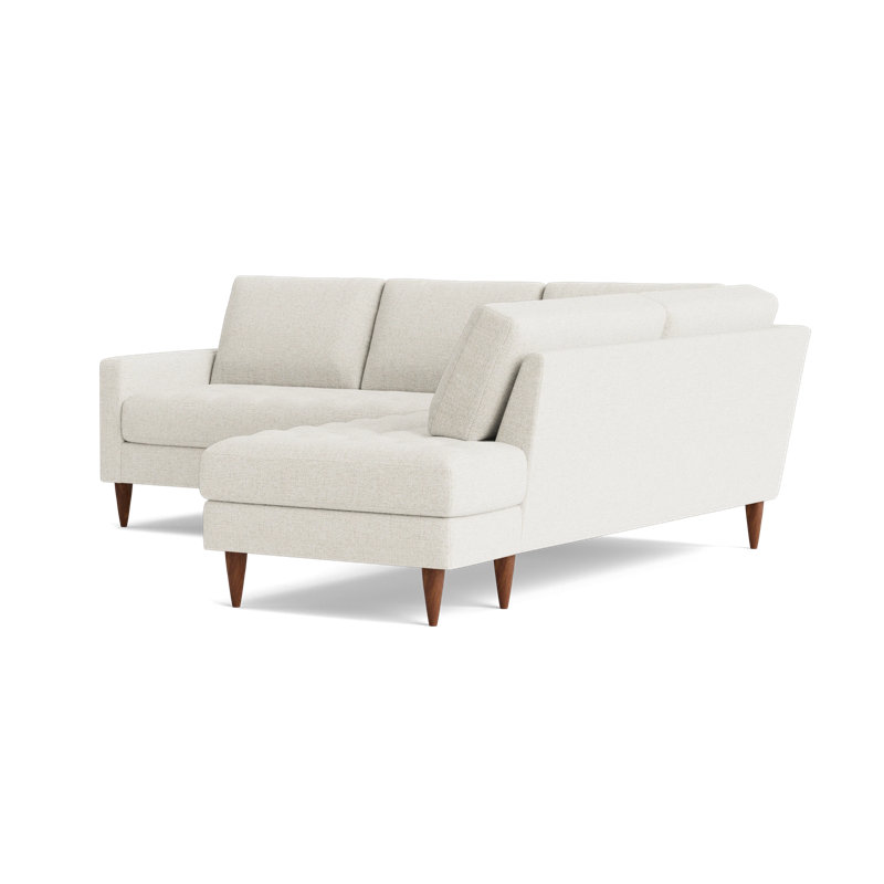 MCM Sectional With Bumper (95" X 95"), Right Hand Facing, Performance Velvet - Denim