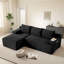 Canapé modulaire en forme de L à combinaison libre en L de 96 po 2 pièces Clithoe, aucun assemblage requis-1716073969