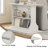 32" W End Table with Shelf for Living Room,Wood-Look Sofa Table,Acception Room Side Table,Coffee Desk with Magazine Rack.-1260004838