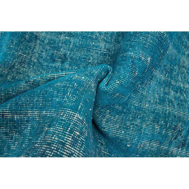 Tapis turquoise à transition de couleur 4 pi 9 po x 8 pi 5 po