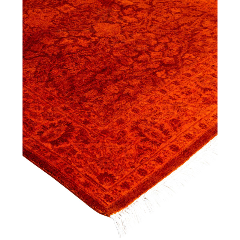 Huckstep One-of-a-Kind 3' 0" X 7' 6" Runner Wool Area Rug Orange