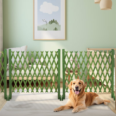 Clôture d'intimité en bois extensible de 2 ensembles, conception à largeur flexible pour grimpeur à lierre rose, barrière d'entrée multi-usages pour animaux de compagnie